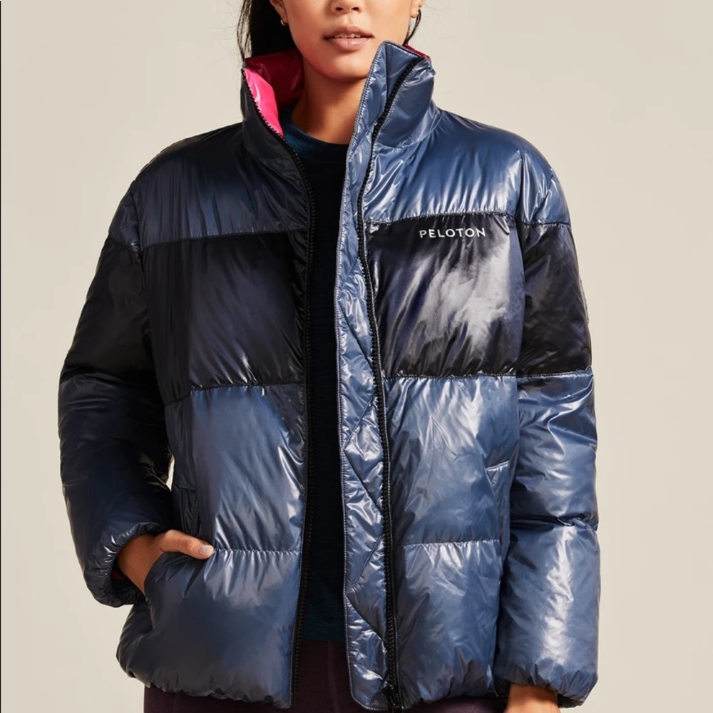 NEW peloton colorblock puffer jacket winter ski coat s
